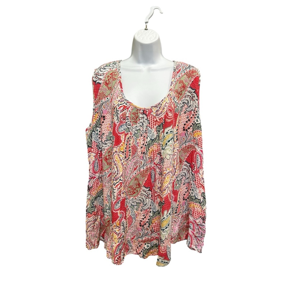 Papa Vancouver Boho Paisley Rayon Swing Tank - Size Medium